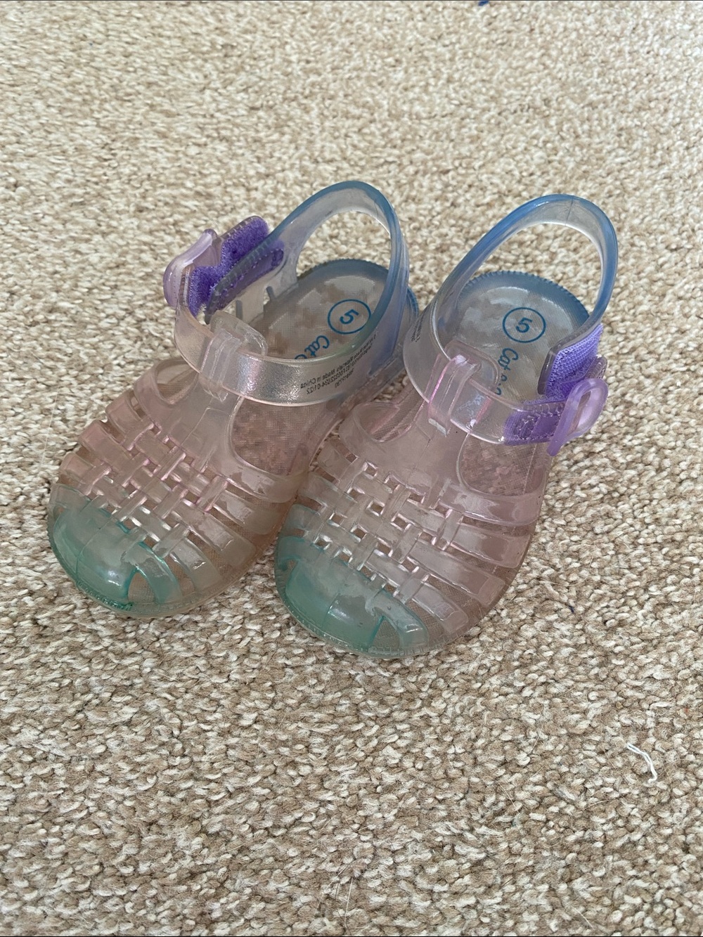 Baby size 5 jelly shoe